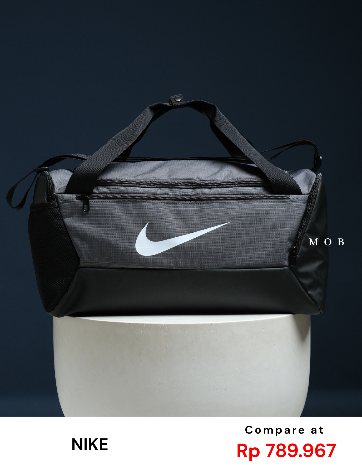 NKBAG03001A Brasilia Duffel Bag Cloud Grey Black (41L)