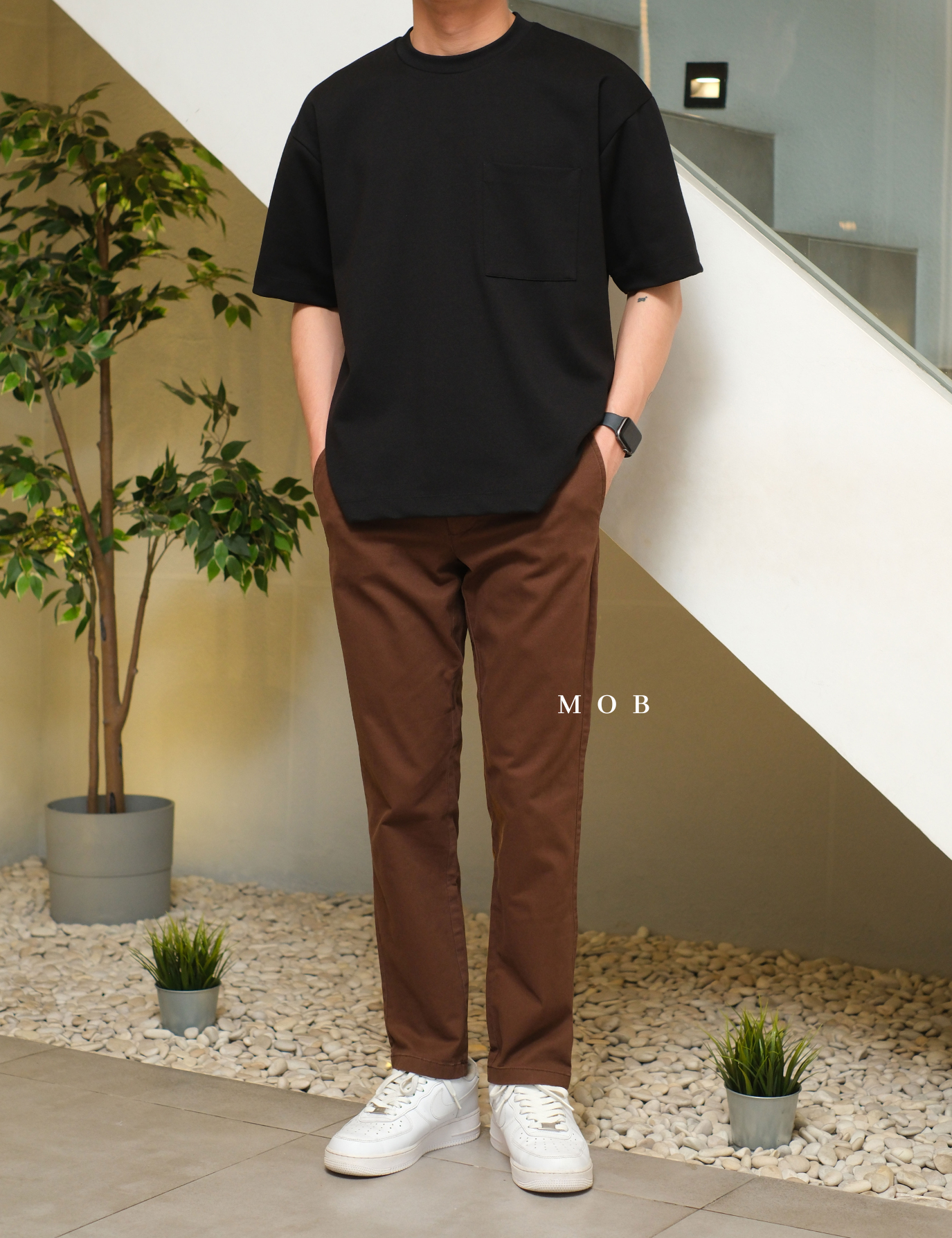 ONPT4402B SLIM Built In Flex Chino Pants Dark Brown (V2) (30 ONLY)
