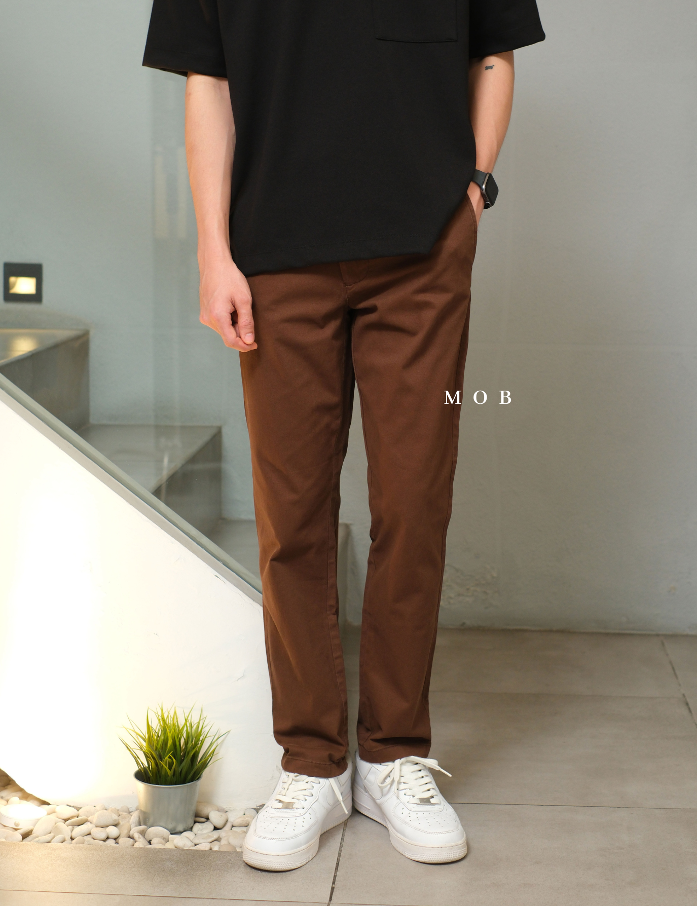 ONPT4402B SLIM Built In Flex Chino Pants Dark Brown (V2) (30 ONLY)