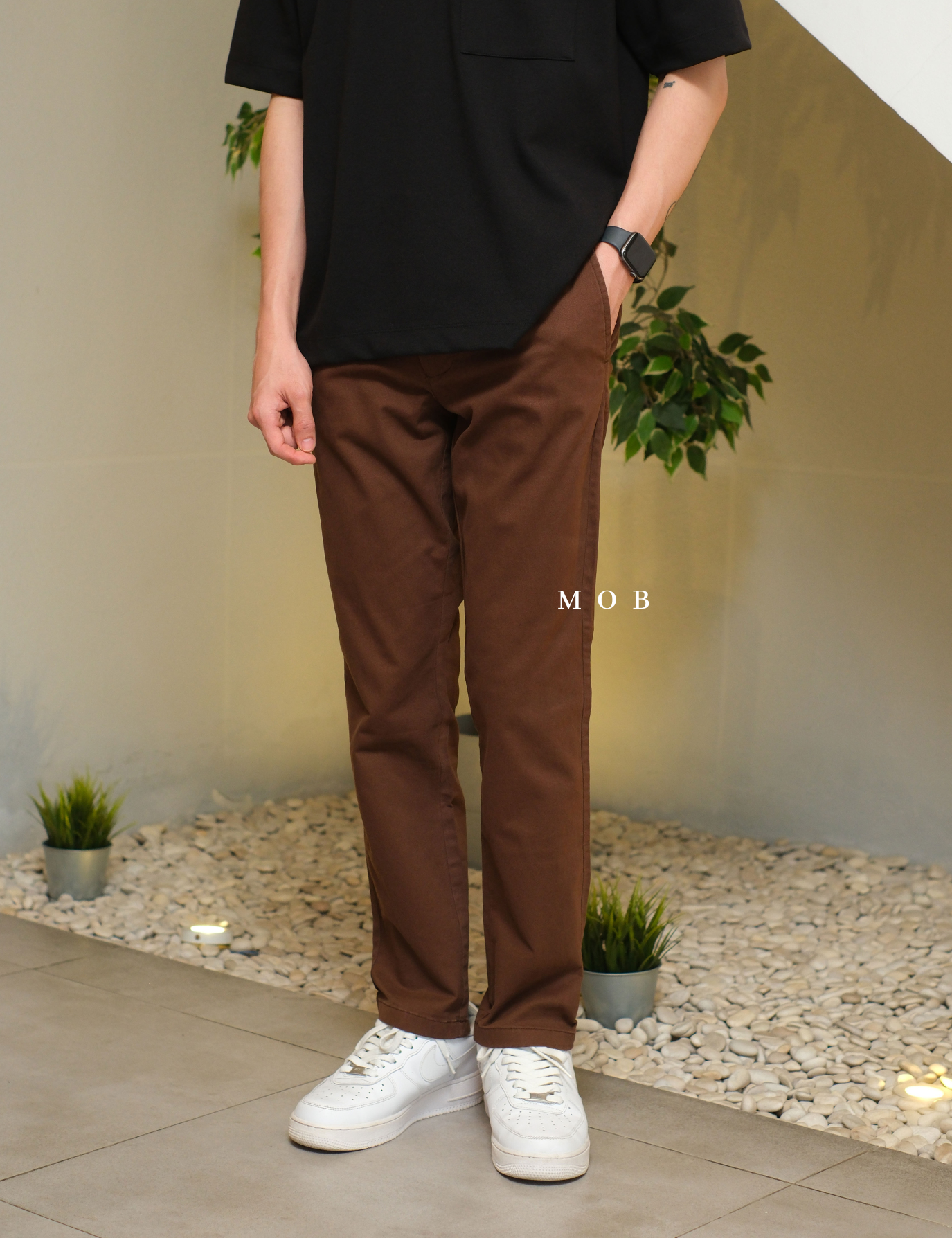 ONPT4402B SLIM Built In Flex Chino Pants Dark Brown (V2) (30 ONLY)
