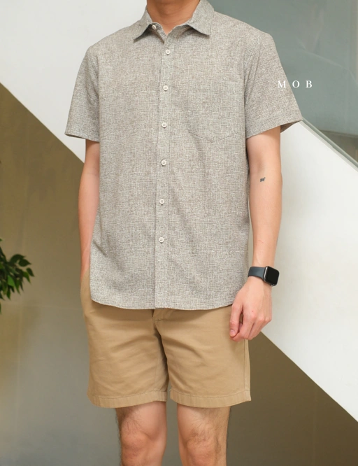 Image of FLXSSS01002B Slim Performance SS Shirt Kacey Beige