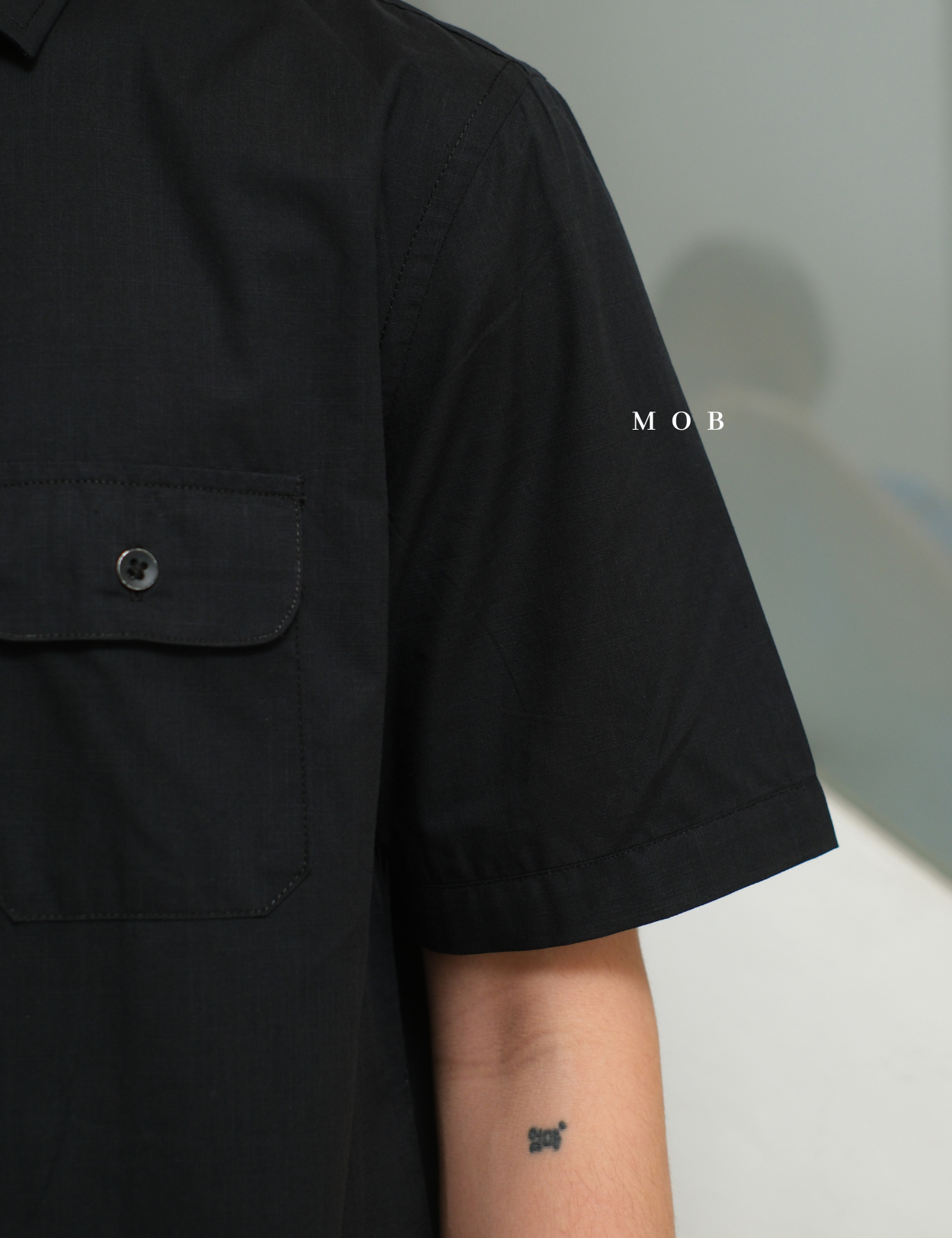 AFSSS01001E Warren Pocket SS Shirt Black