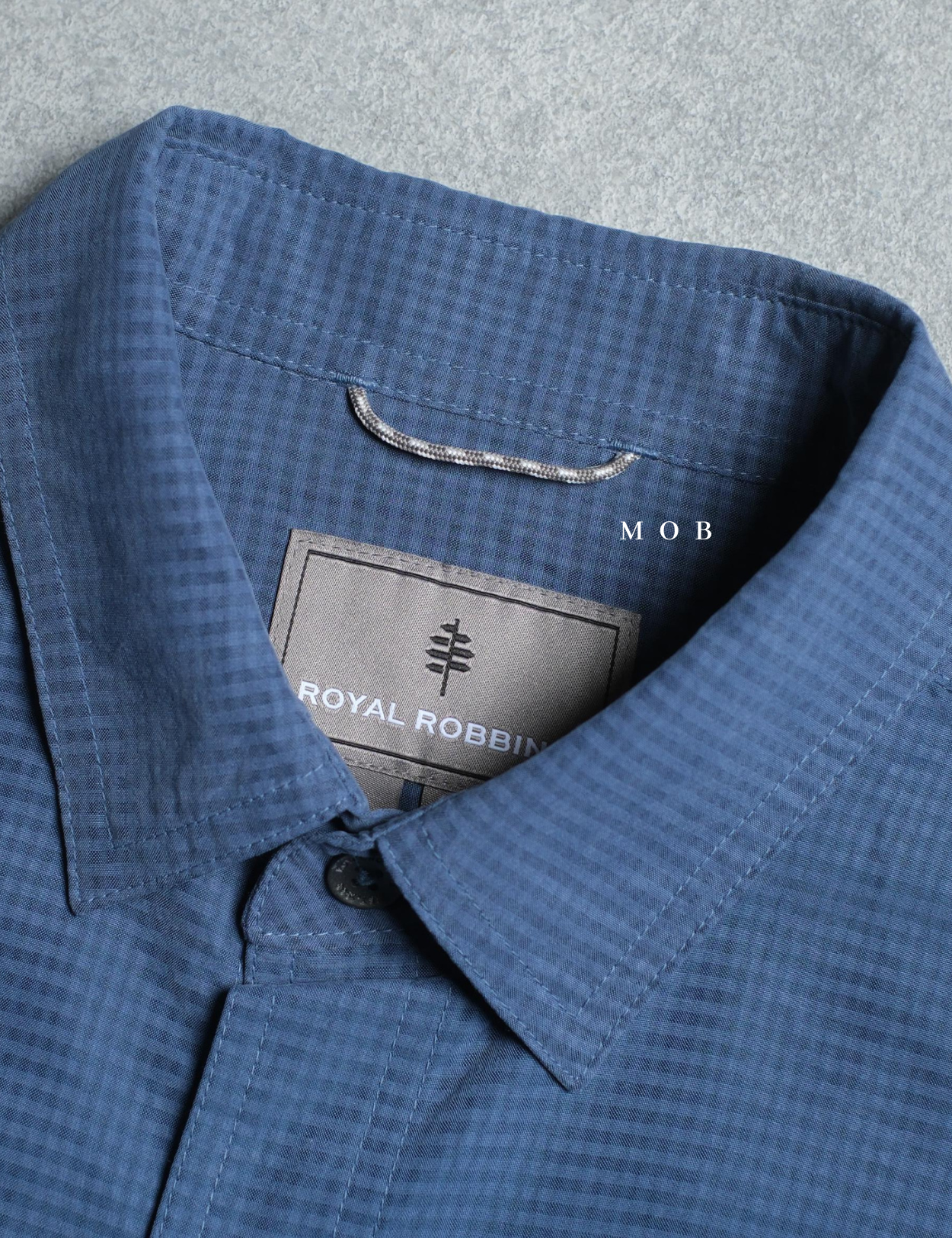 RRBSSS01001D Desert Pucker Dry SS Shirt Dark Blue