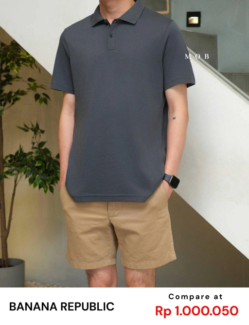 Image of BRPSS01002B Luxury Touch Polo SS Dark Grey