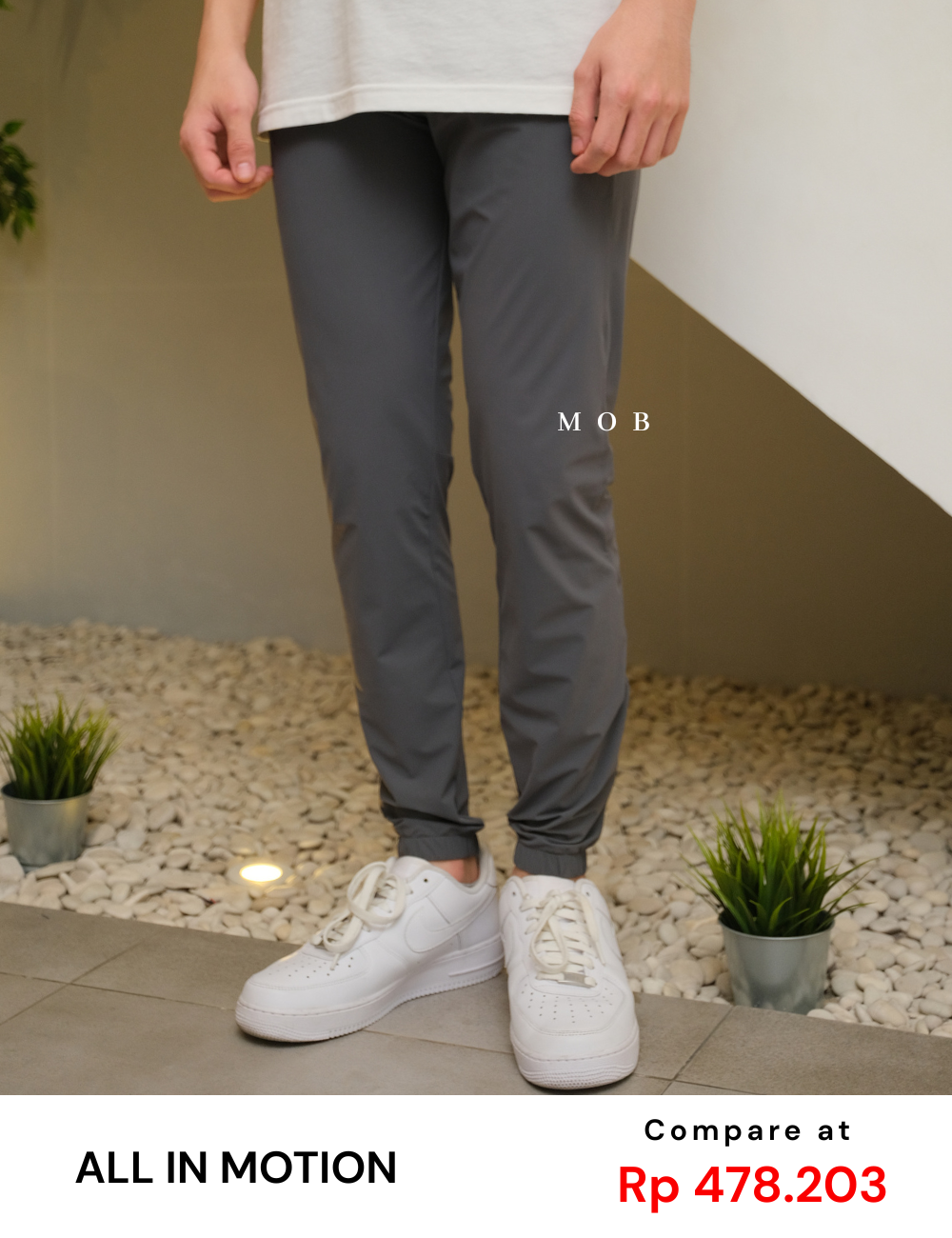 AIMPT02006 Track Jogger Pants Charcoal