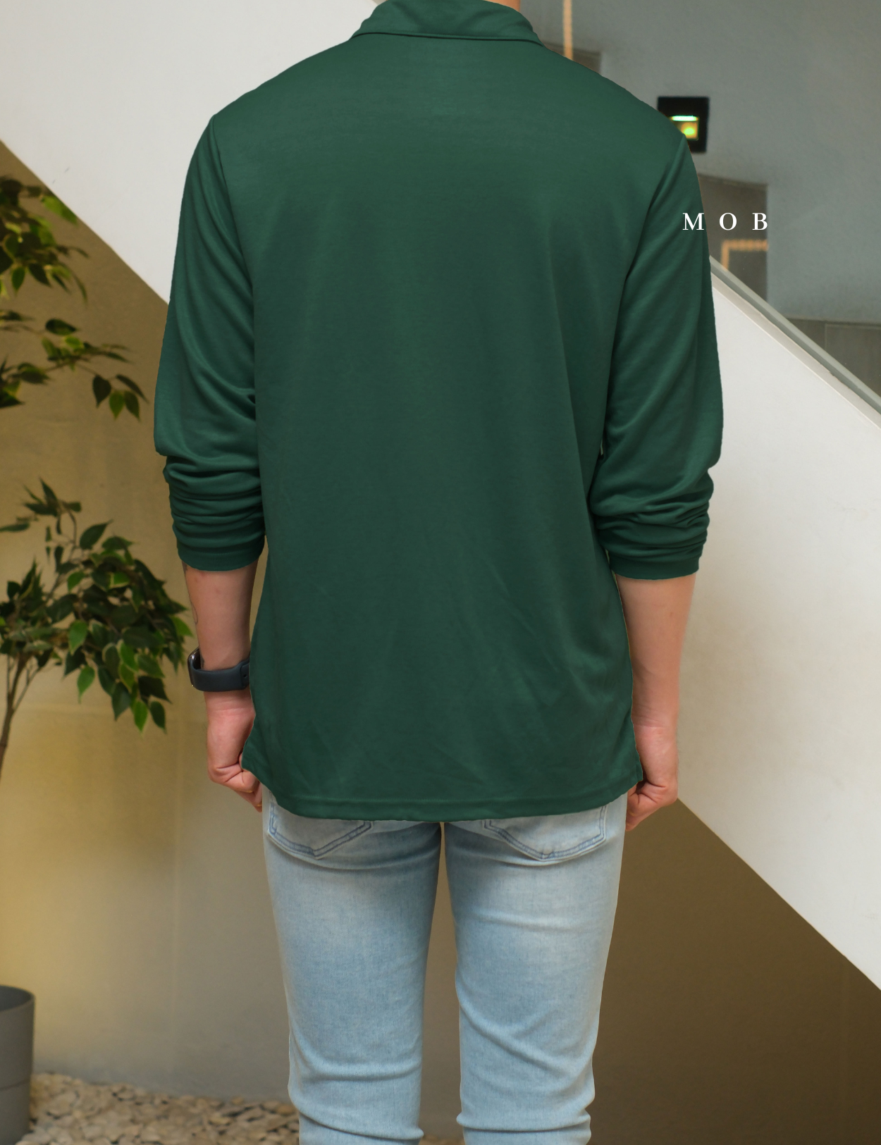APTPLS01005 Premier Flex LS Polo Dark Green