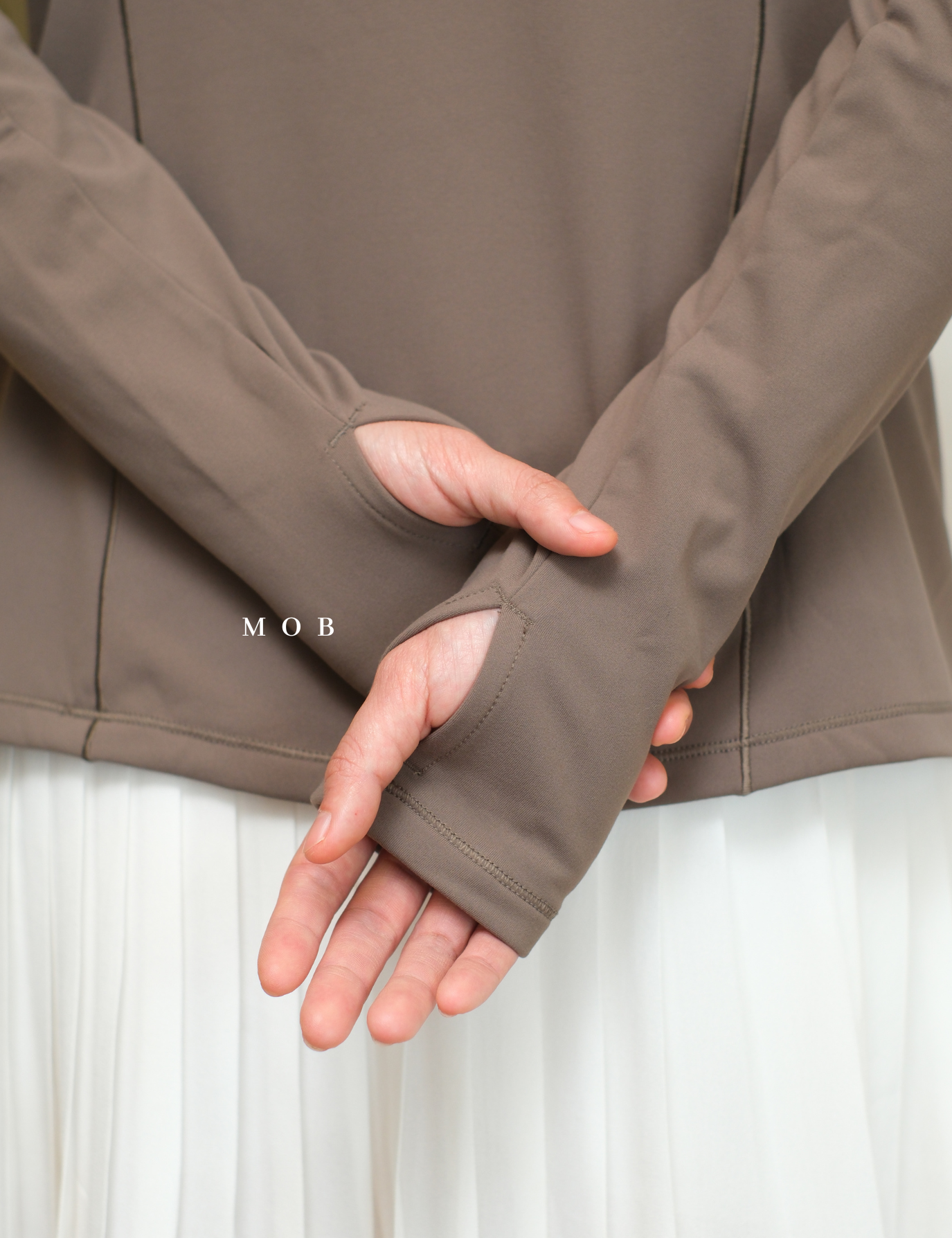 SPYJ03001C Active 1/2 Zipper Jacket Mocca