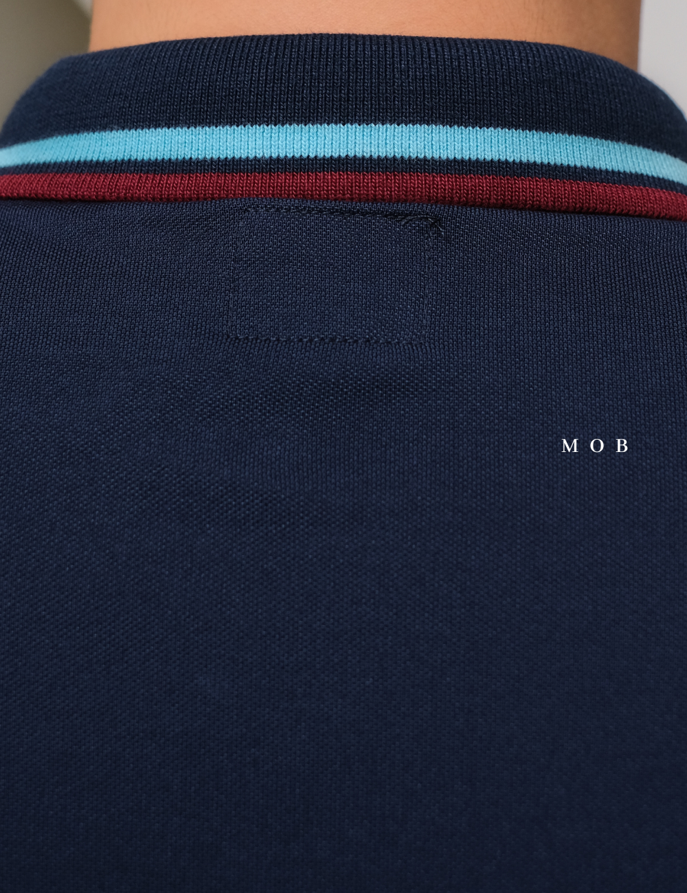 GSSPS01001D Pique Triangle Logo Polo Midnight Navy