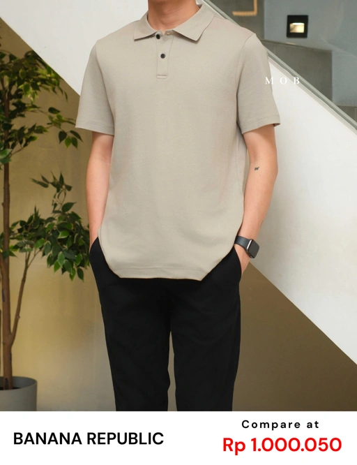 Image of BRPSS01002C Luxury Touch Polo SS Beige