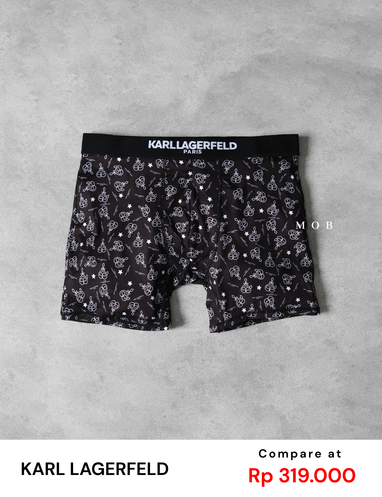 KRLB01013 Paris Ikon Heart Logo Boxer Black