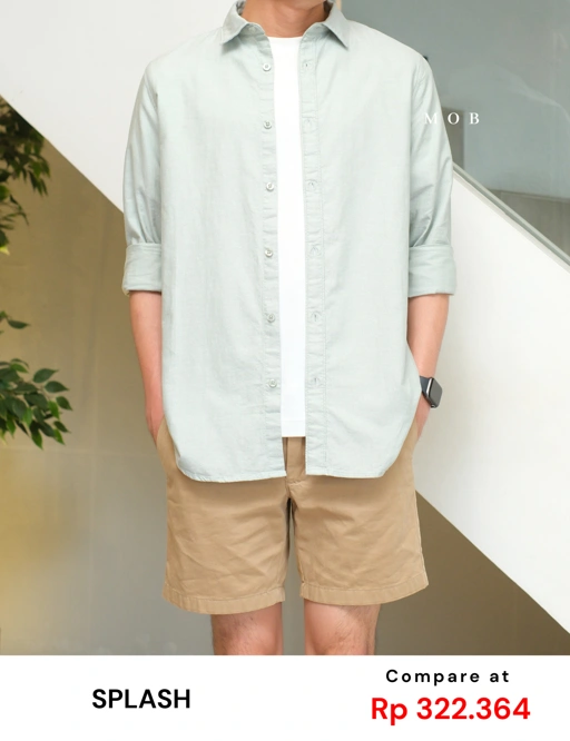 Image of SPLLSS02002 Nature Comfort Slim LS Shirt Mint