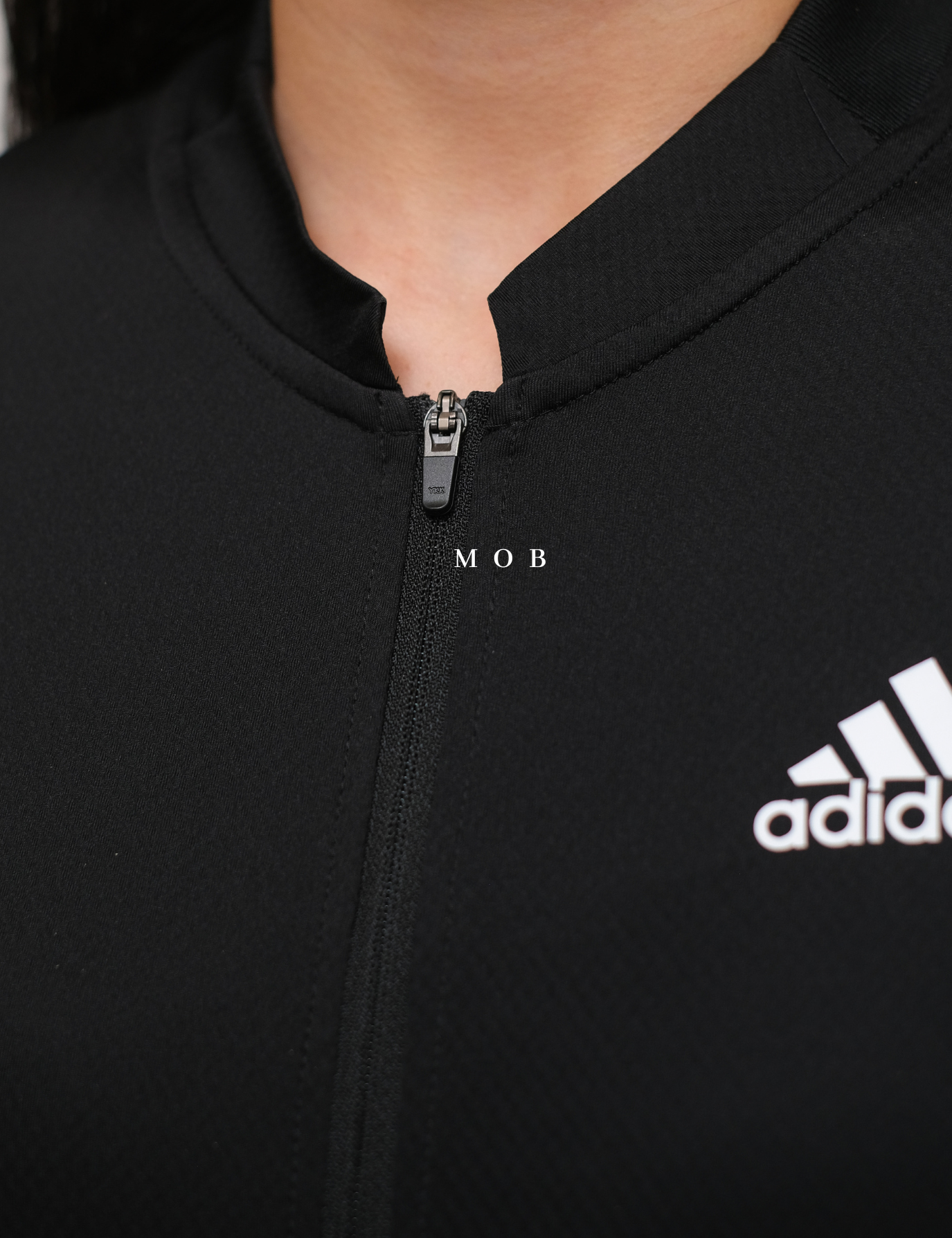 ADDSSST1001 Jersey Full Zip Tee Black