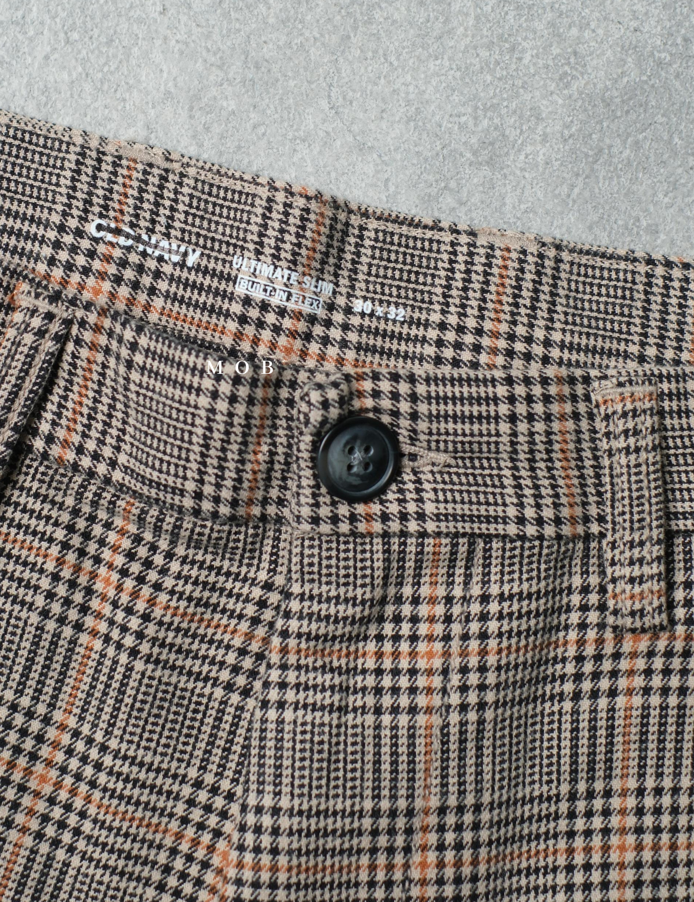 ONPT4403 Ultimate Slim Chino Pants Black Brown Plaid