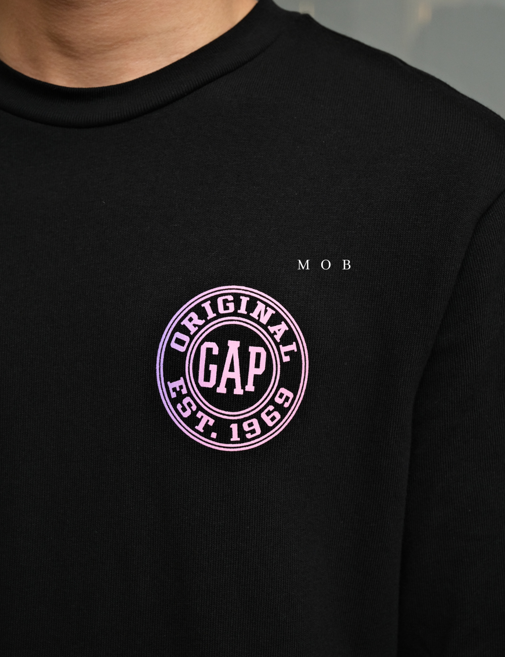 GPLST06001 Circle Logo LS Tee Black