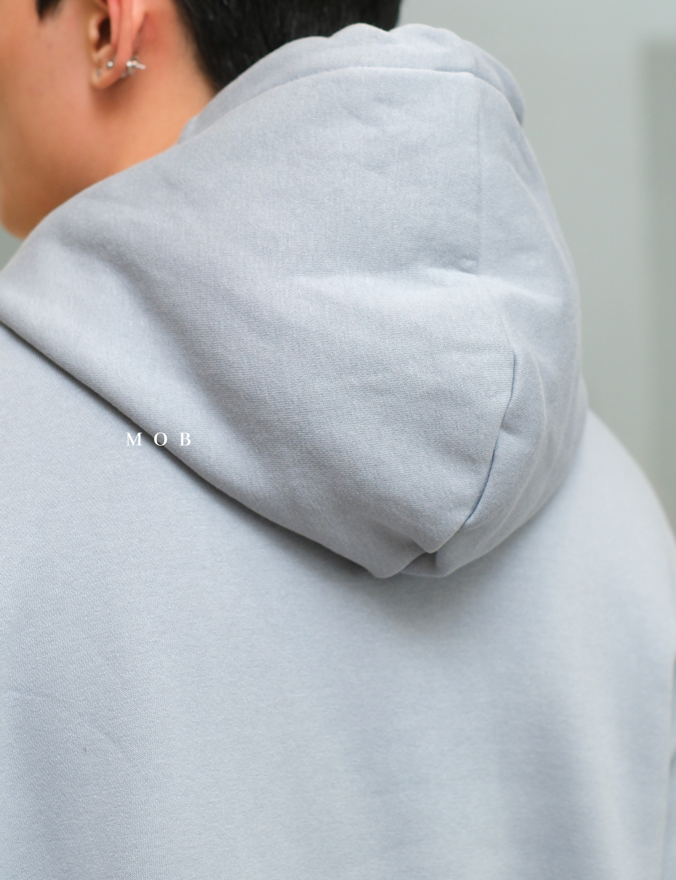 HMHOD03001B RELAXED FIT Pullover Hoodie Arctic Blue