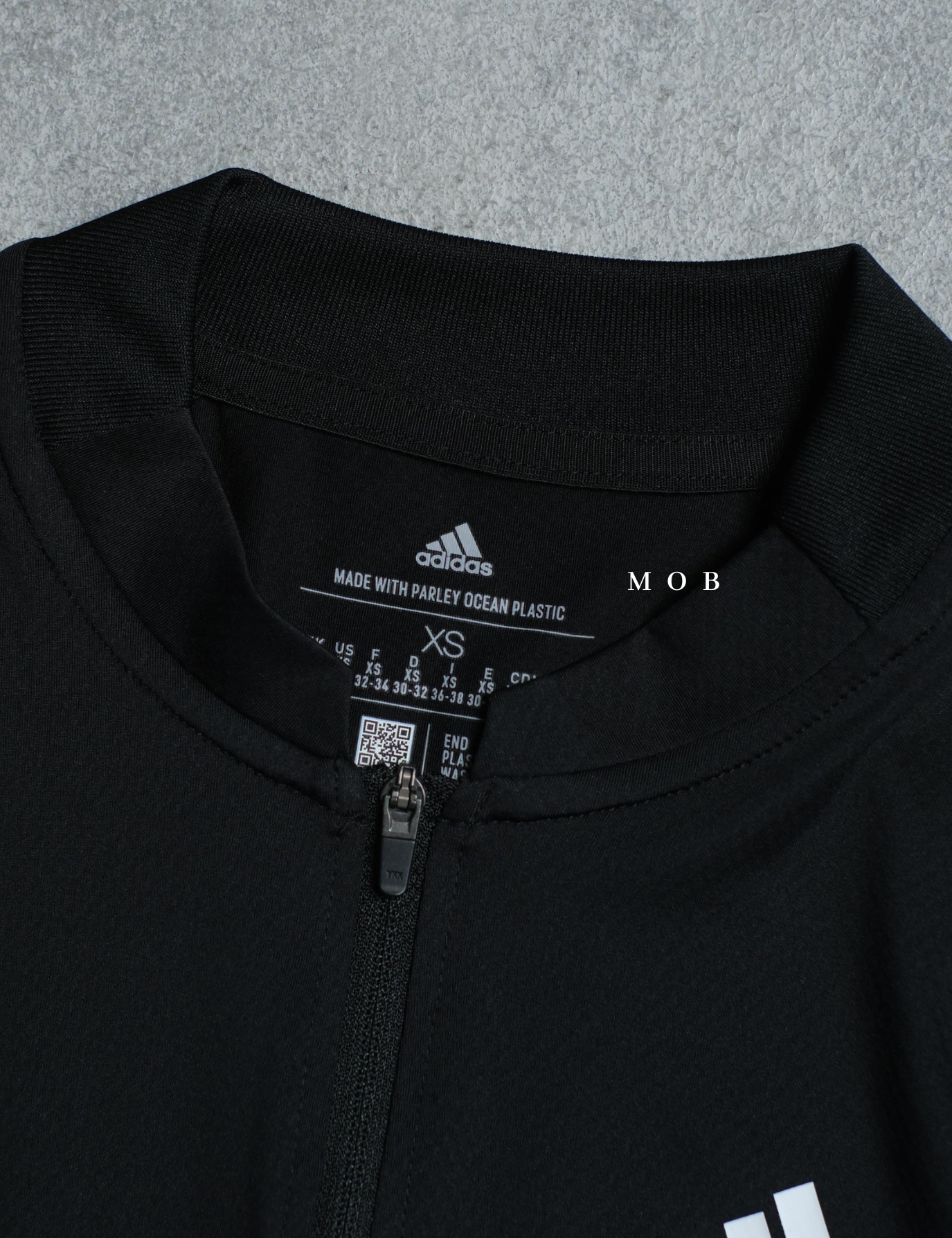ADDSSST1001 Jersey Full Zip Tee Black