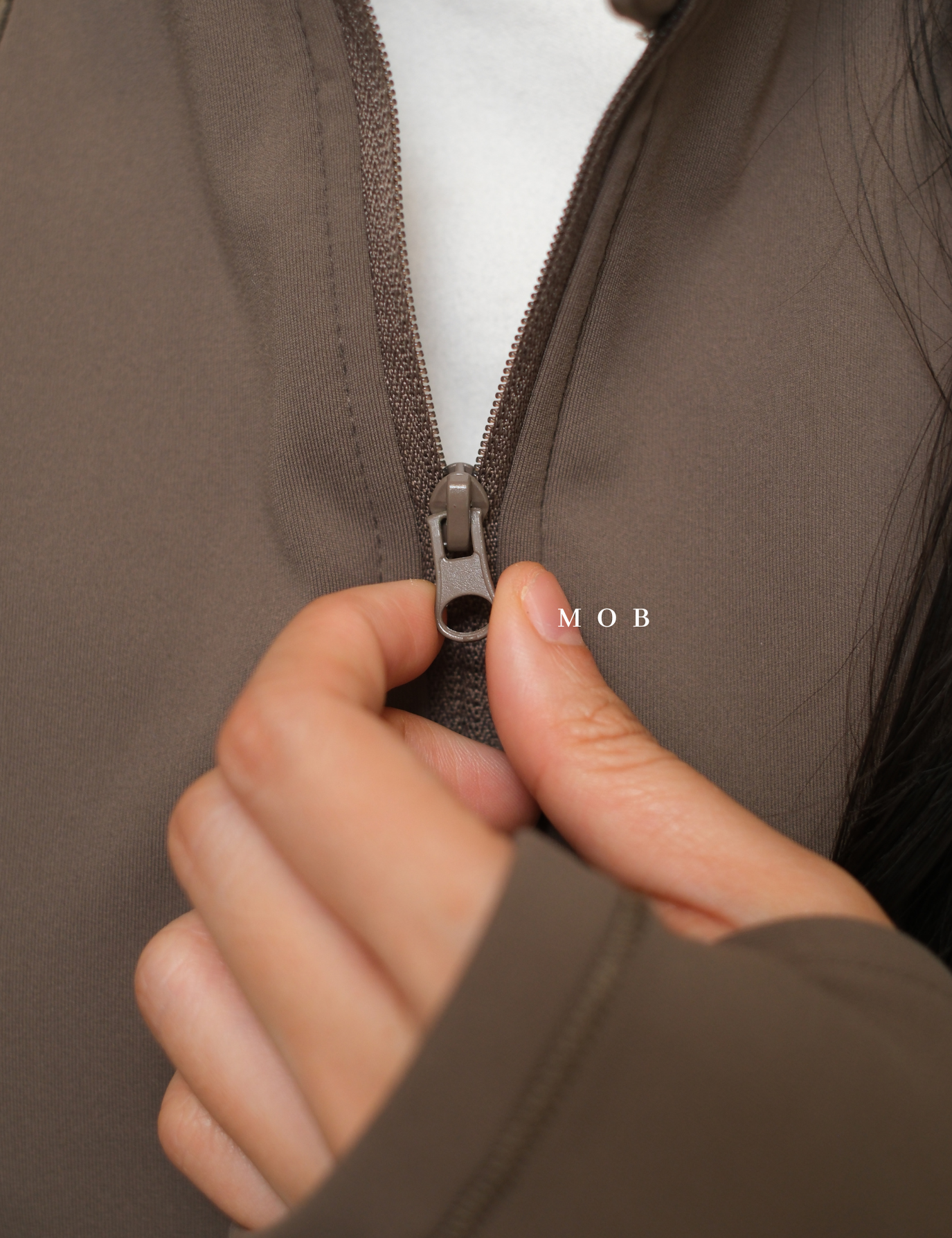 SPYJ03001C Active 1/2 Zipper Jacket Mocca
