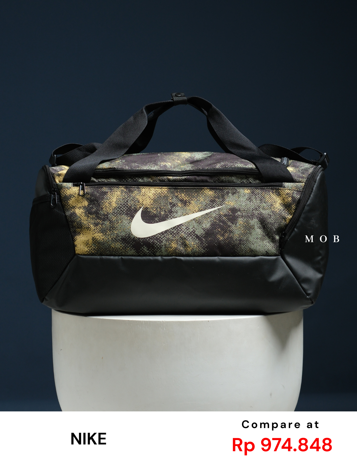 NKBAG03001D Brasilia Duffel Bag Oil Green Black (41L)