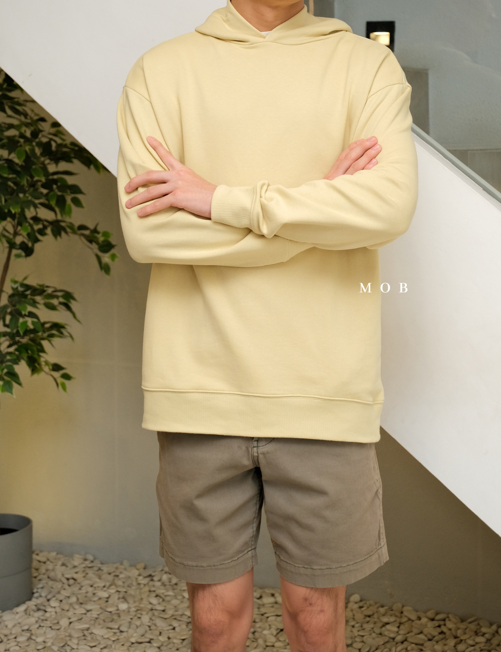 MJHOD01001 Basic Pullover Hoodie Calm Yellow