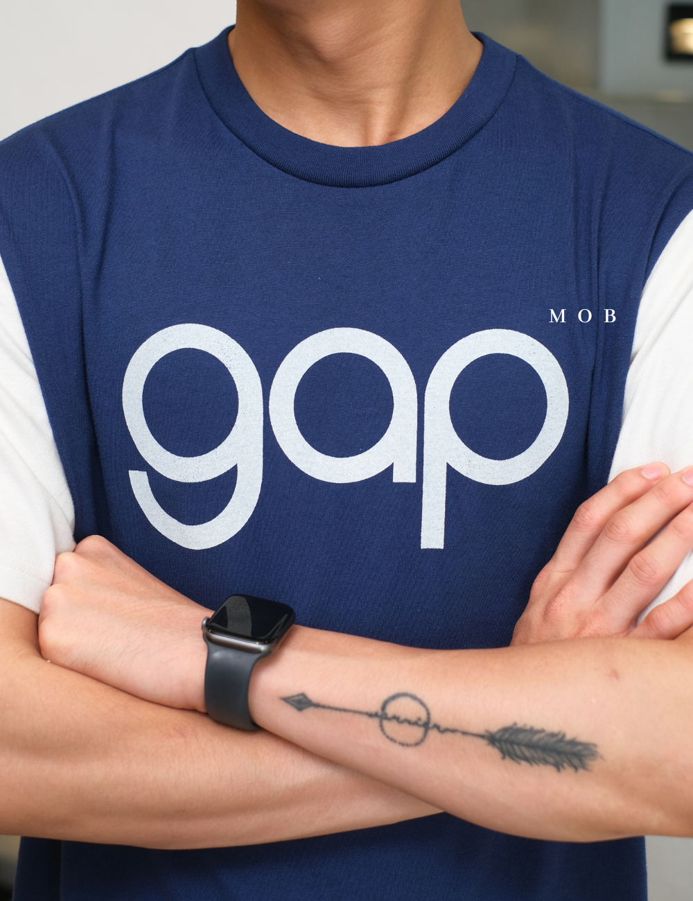 GPSST1901 Colorblock Logo SS Tee Blue
