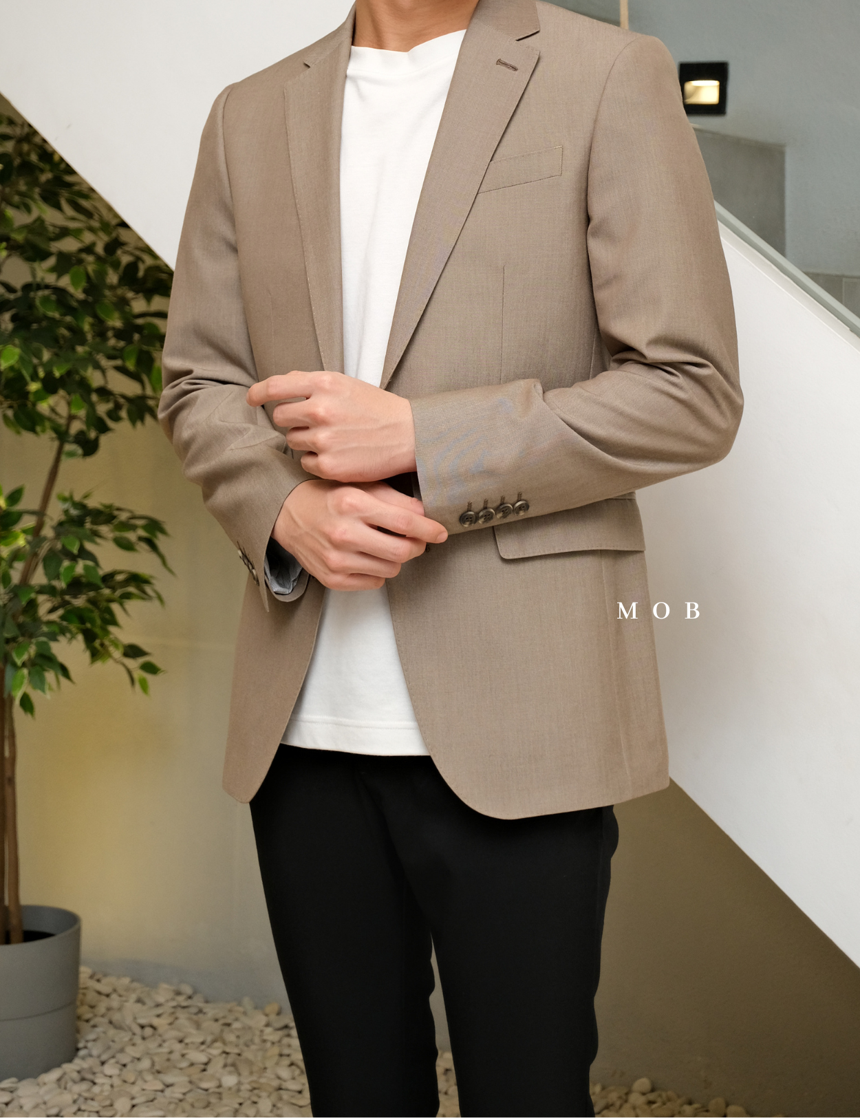 JFBZ01001A Slim Fit Blazer Brown