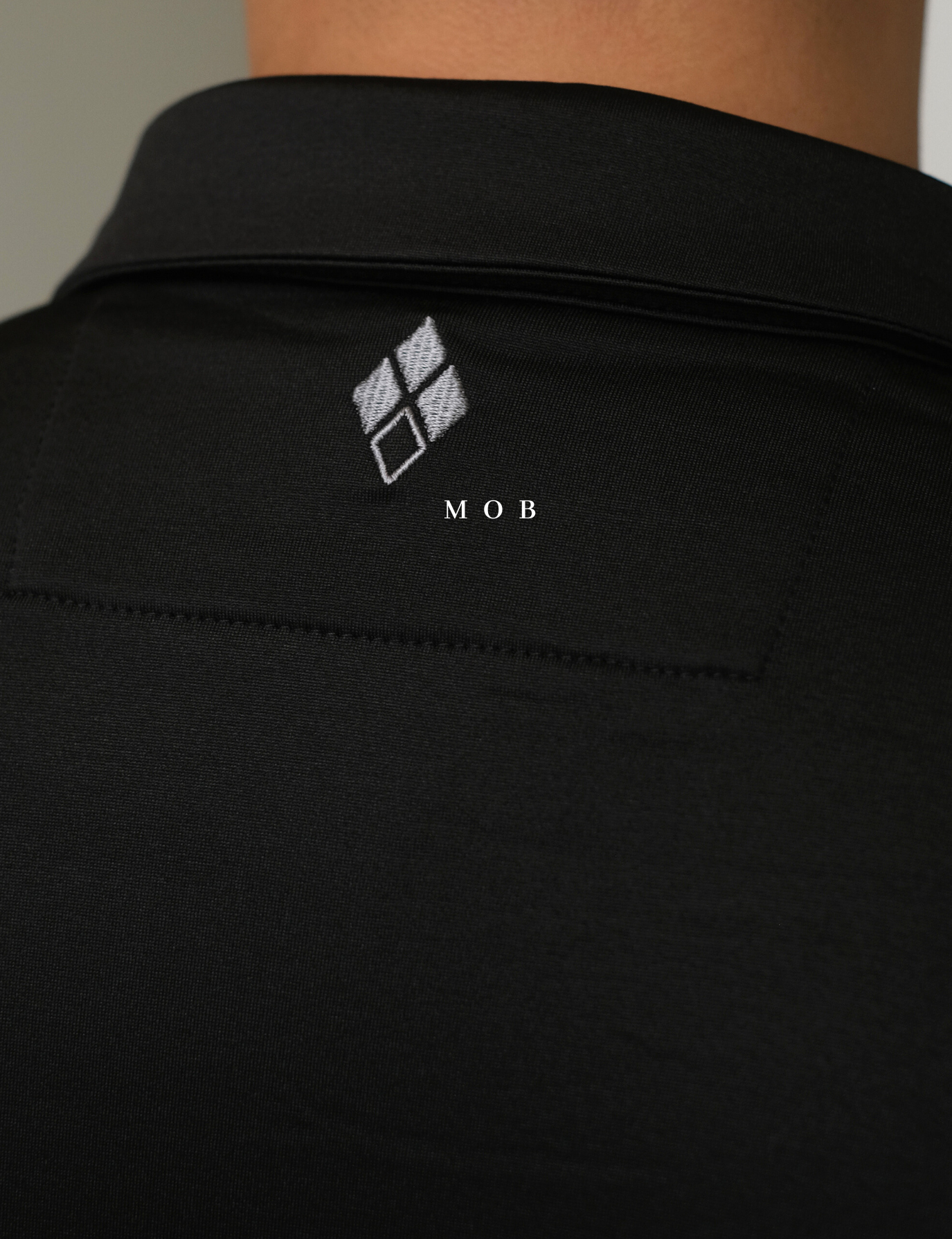 MBLPLS01001 Snap Button Polo LS Black