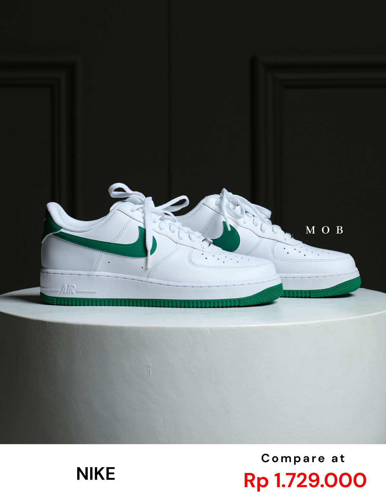 NKSSH03006A Nike Air Force 1 '07 Shoes Summit White Malachite