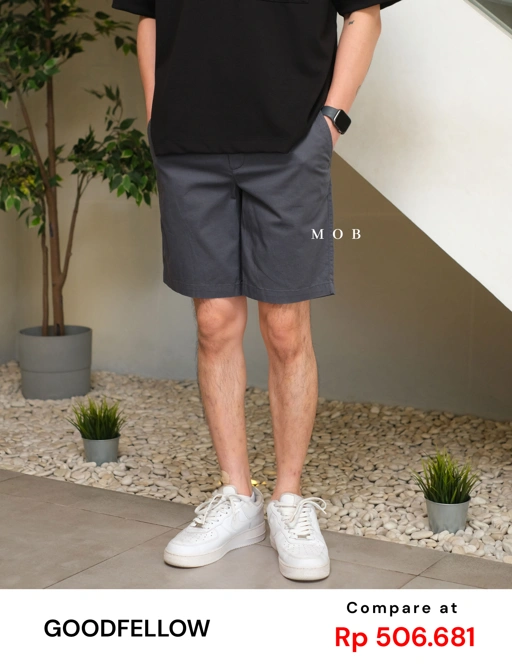 Image of GFSR01001D Flat Front Shorts Asphalt Grey (Inseam 9)