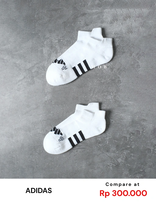 Image of ADDSSO01002 Performance Cushioned Low Socks White (2 PASANG)