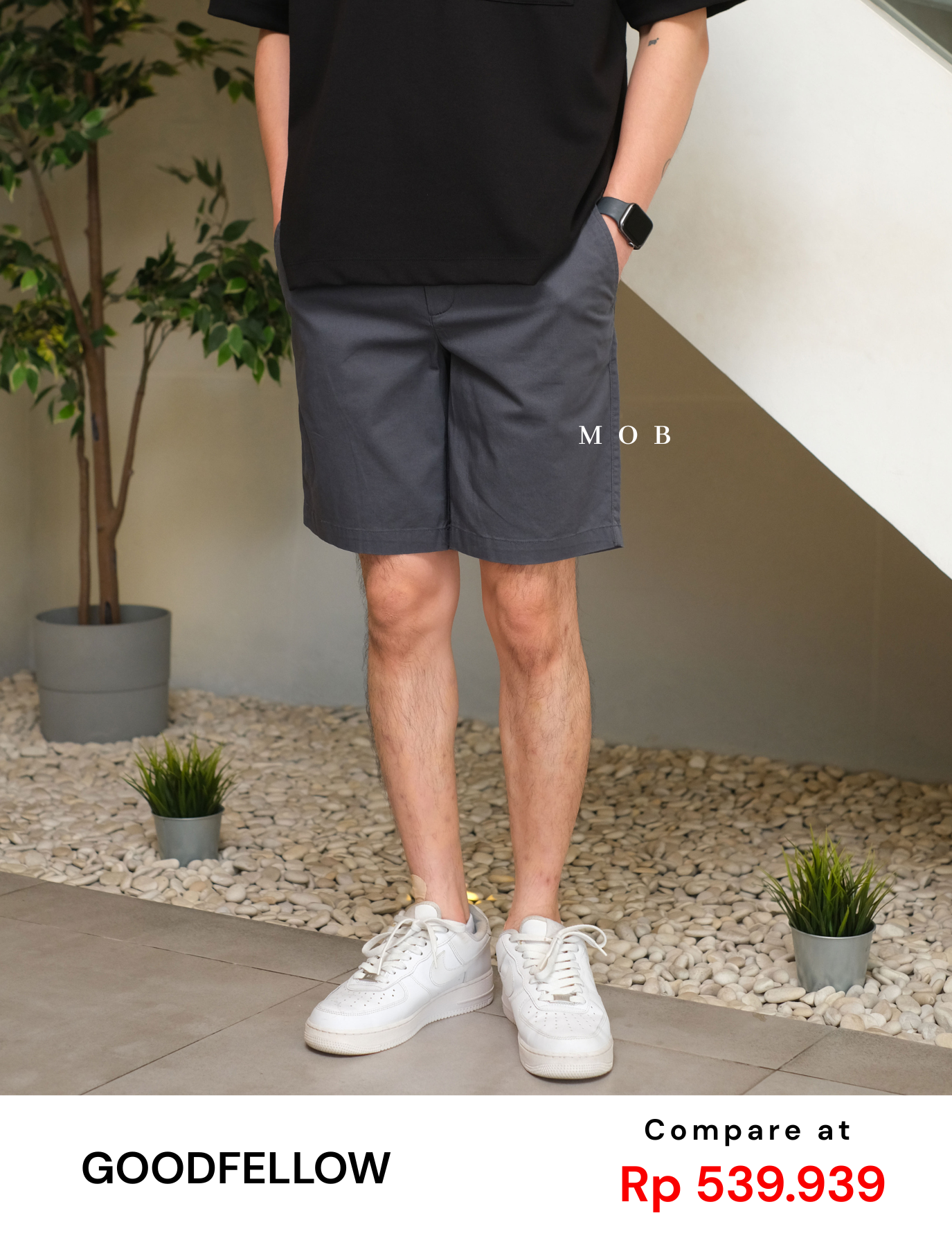 GFSR01001D Flat Front Shorts Asphalt Grey (Inseam 9)