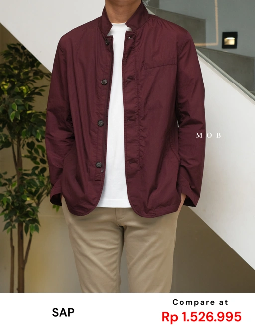 SPJ01003B Lightweight Stretch Jacket Maroon