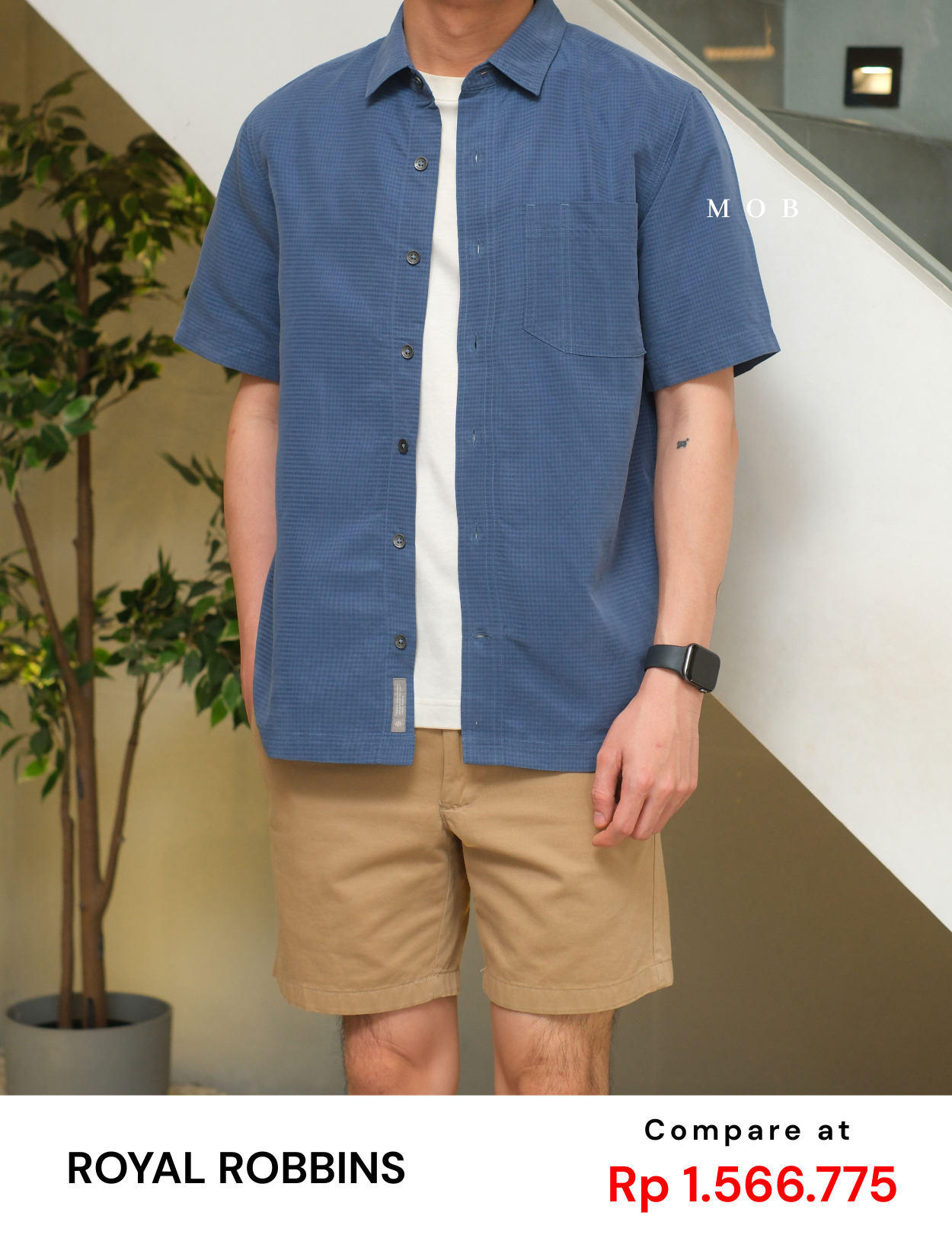 RRBSSS01001D Desert Pucker Dry SS Shirt Dark Blue