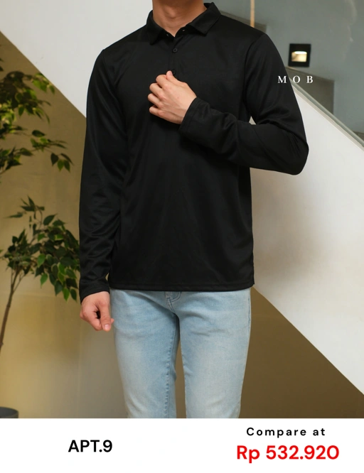 APTPLS01004 Premier Flex LS Polo Black