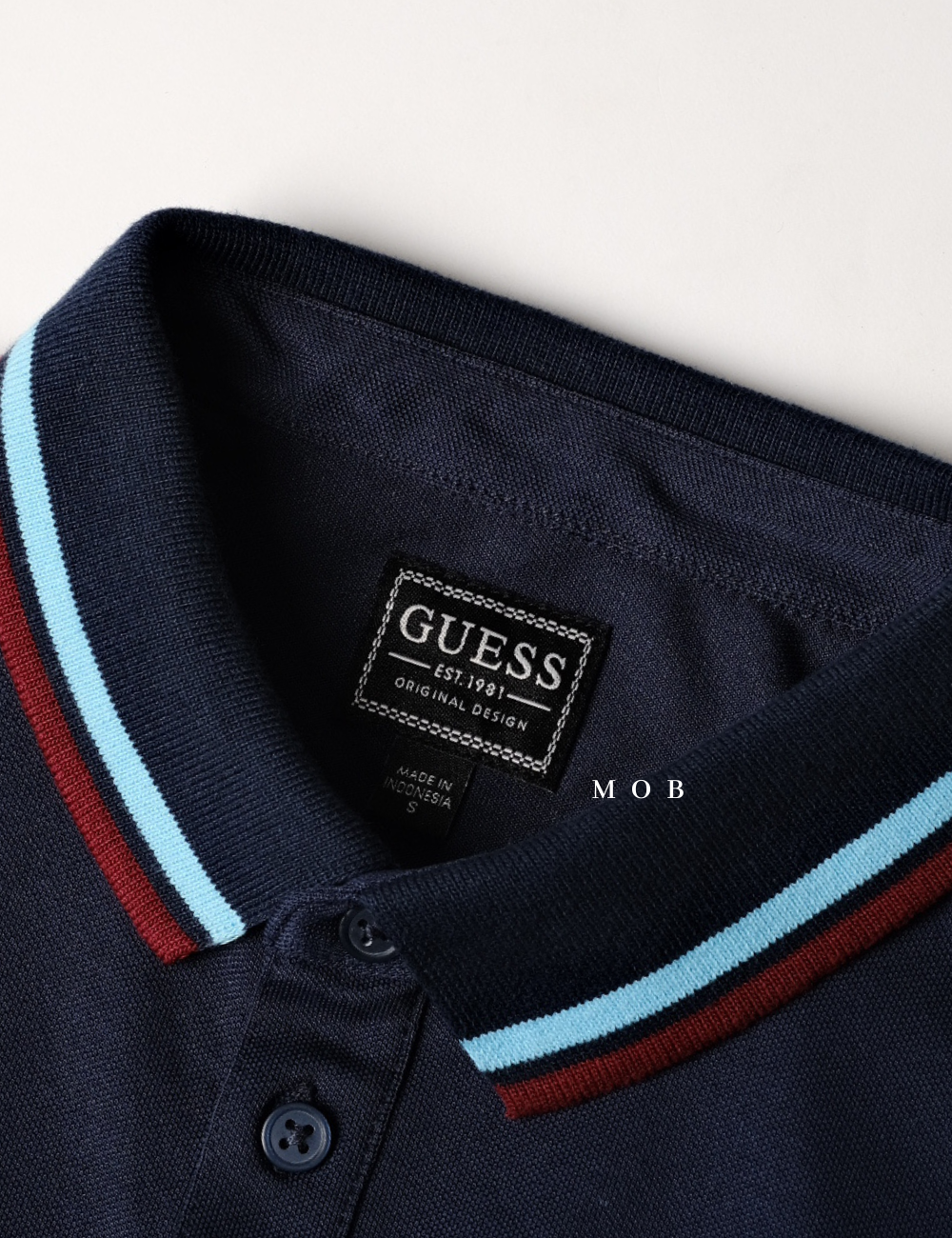GSSPS01001D Pique Triangle Logo Polo Midnight Navy