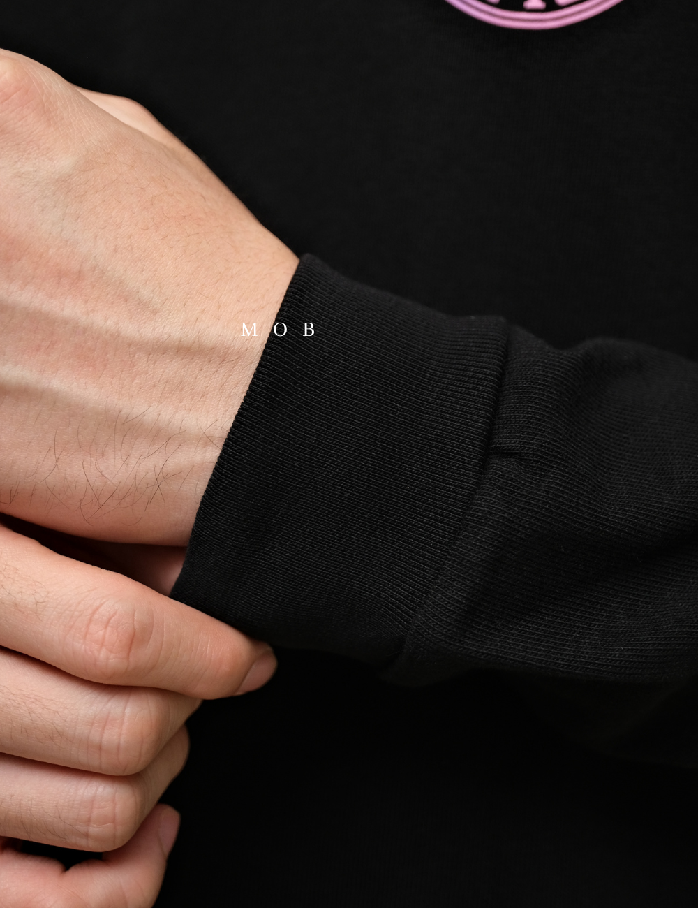 GPLST06001 Circle Logo LS Tee Black