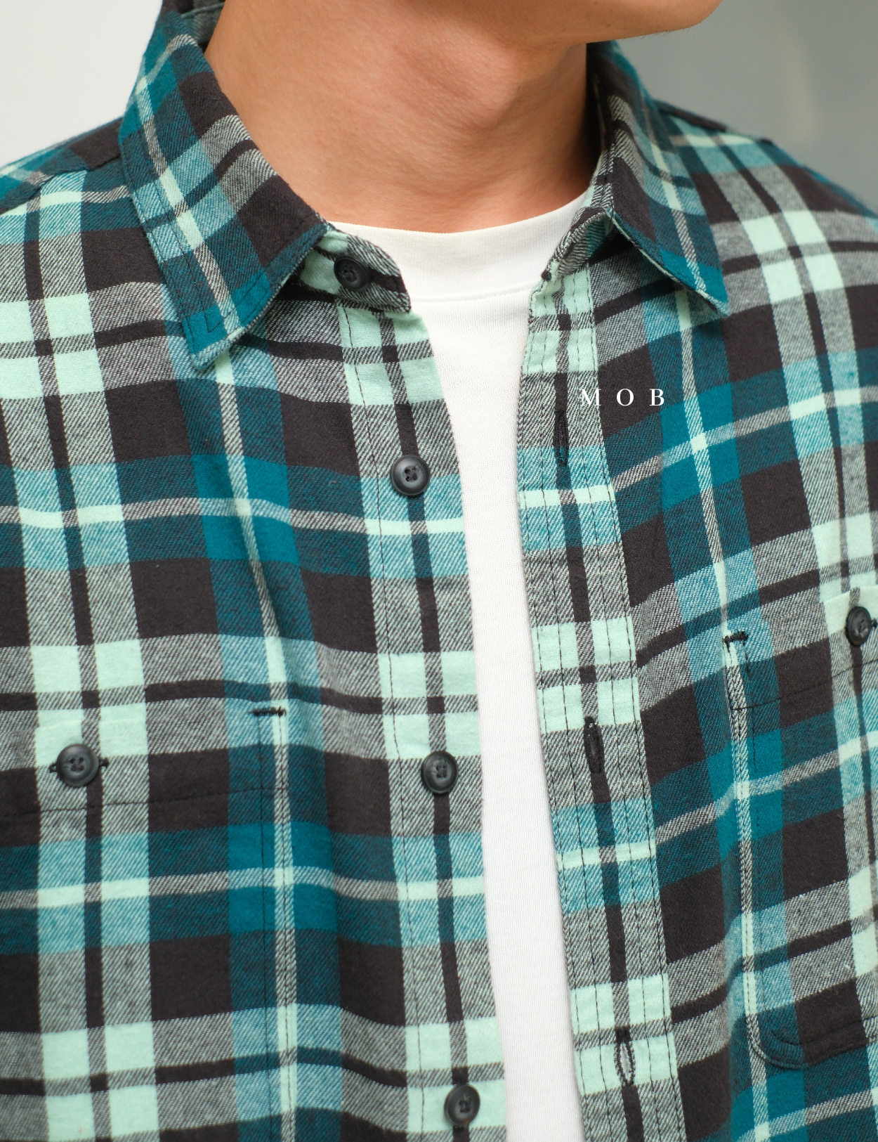 SNMLSS01009 Super Soft Flannel LS Shirt Green Plaid