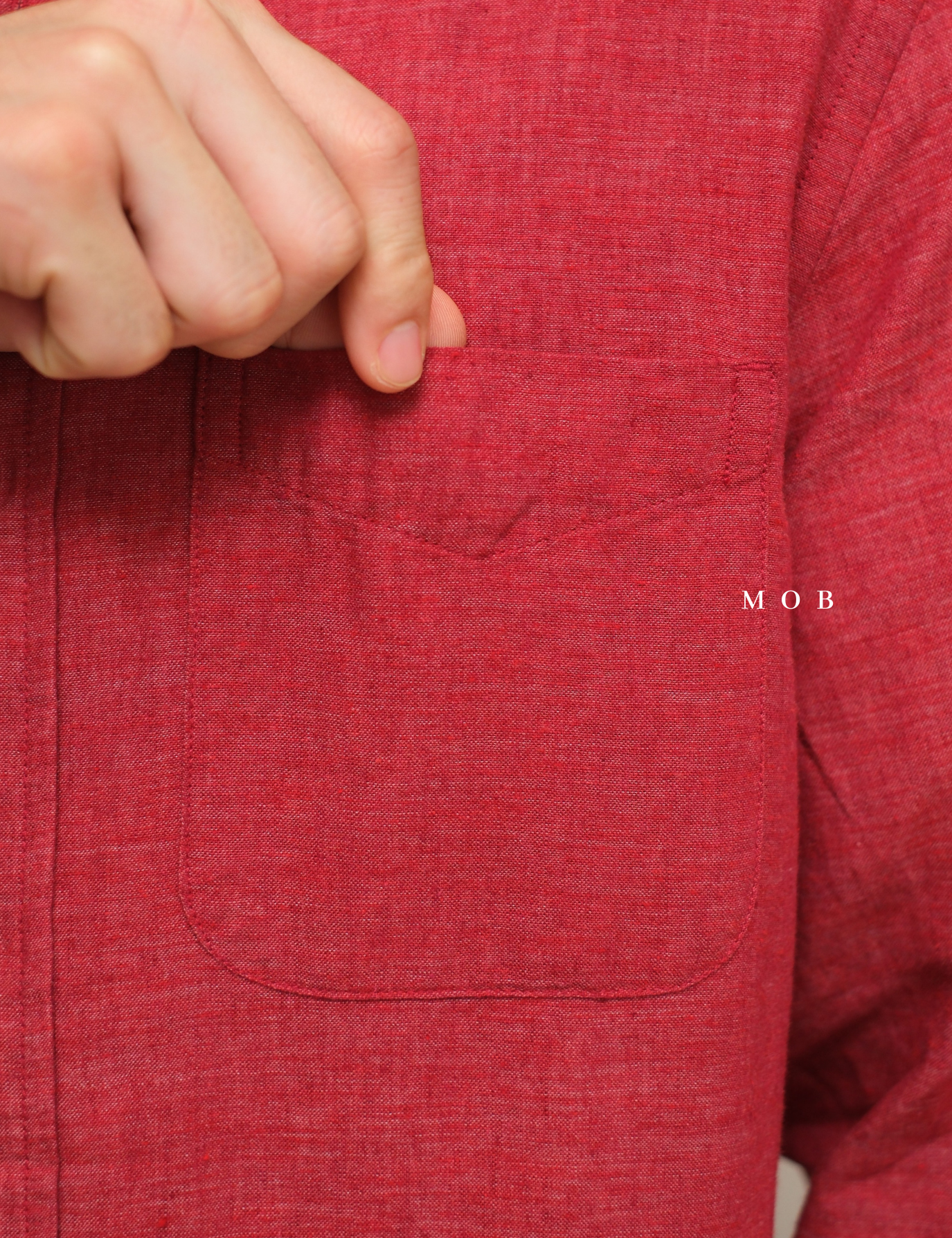 ONLSS04002A Everyday Linen LS Shirt Red Brick