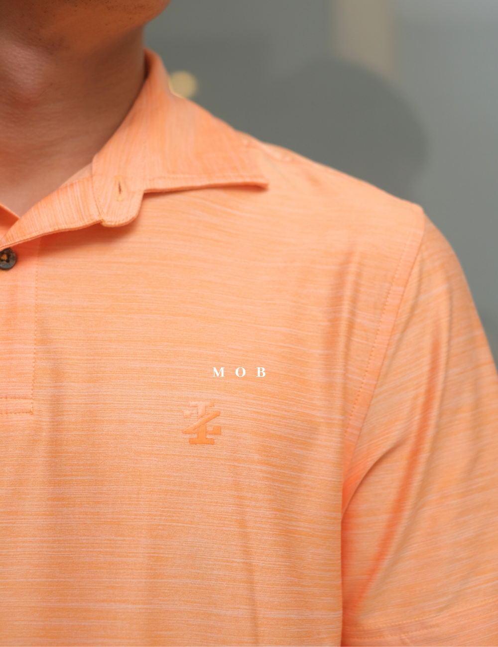 IZPS02002 Title Holder SS Golf Polo Shirt Orange Misty (XL ONLY)