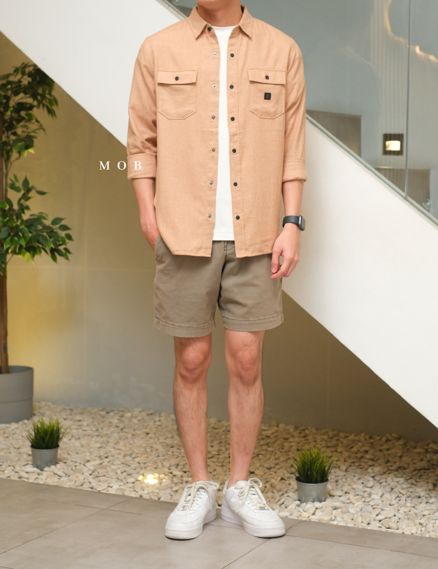 ROALSS02001A Nordsman Flannel LS Shirt Nude Misty