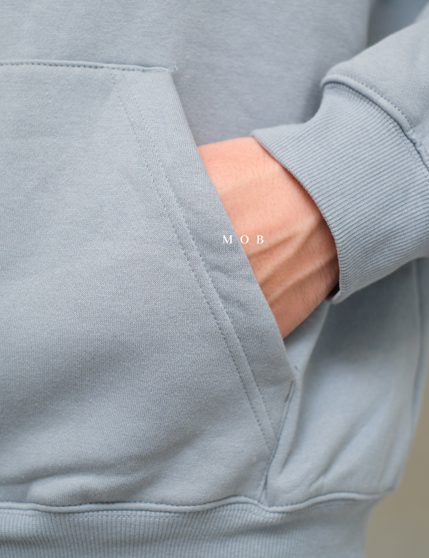 HMHOD03001B RELAXED FIT Pullover Hoodie Arctic Blue