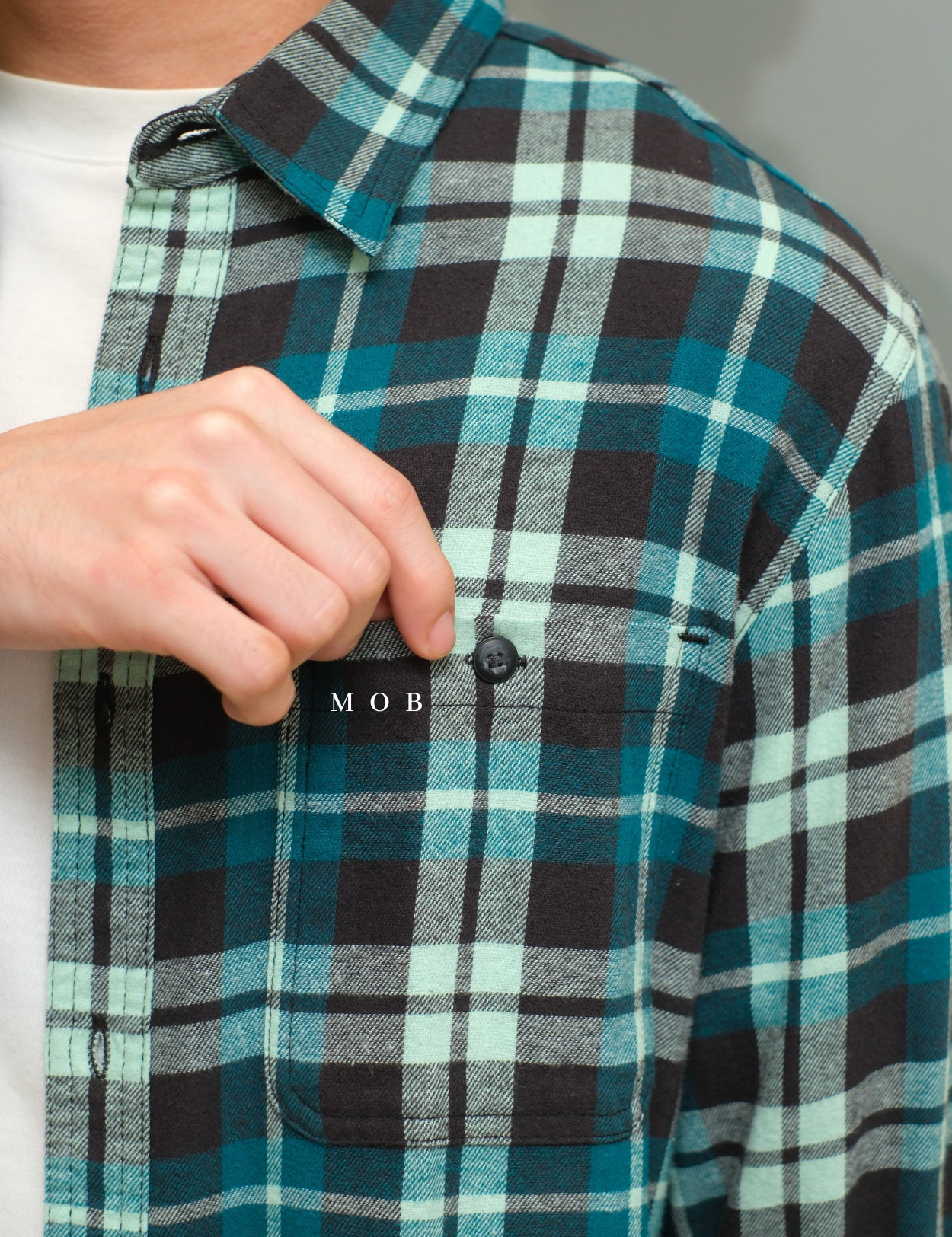 SNMLSS01009 Super Soft Flannel LS Shirt Green Plaid