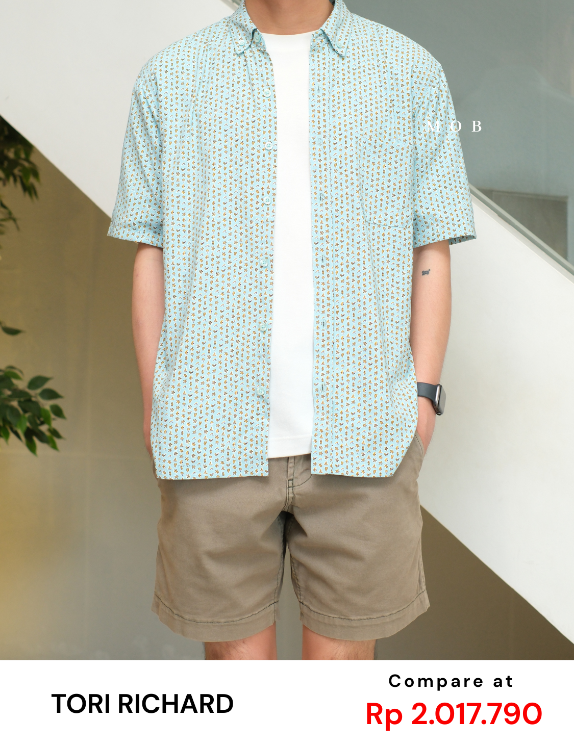 TORSSS01001B SS Shirt Celeste Blue Mix Ocean