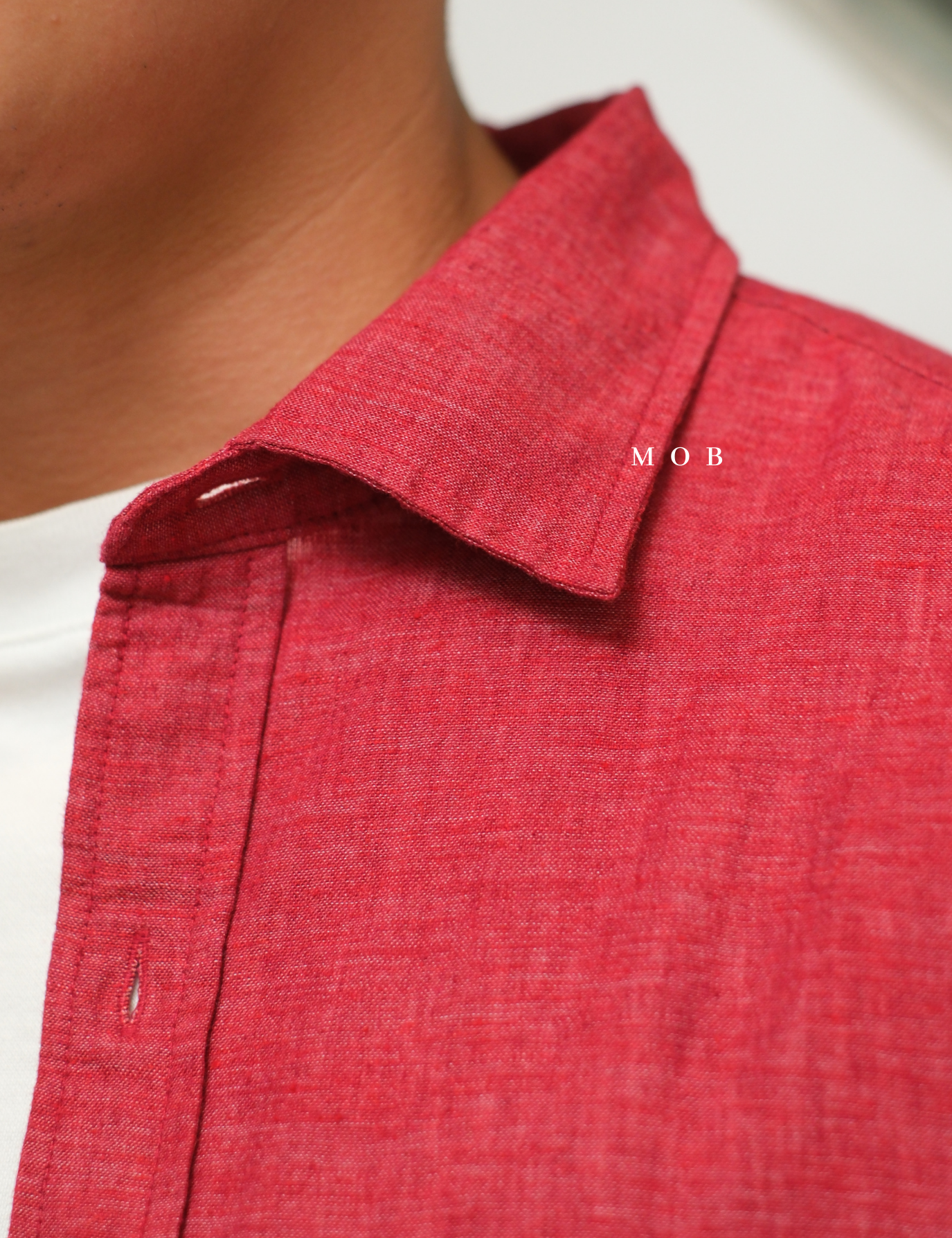 ONLSS04002A Everyday Linen LS Shirt Red Brick