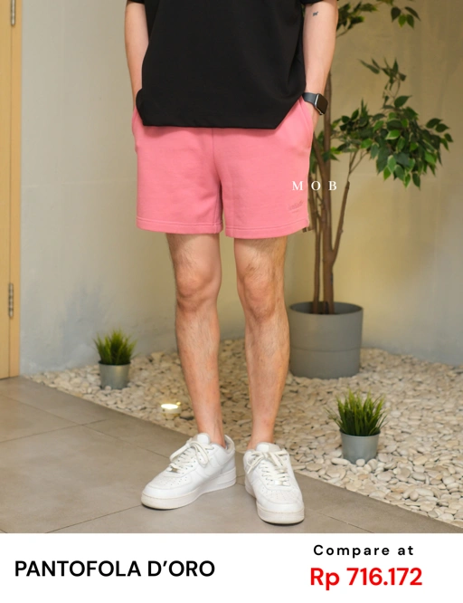 PTDSR01001F Basic Sweatshorts Pink