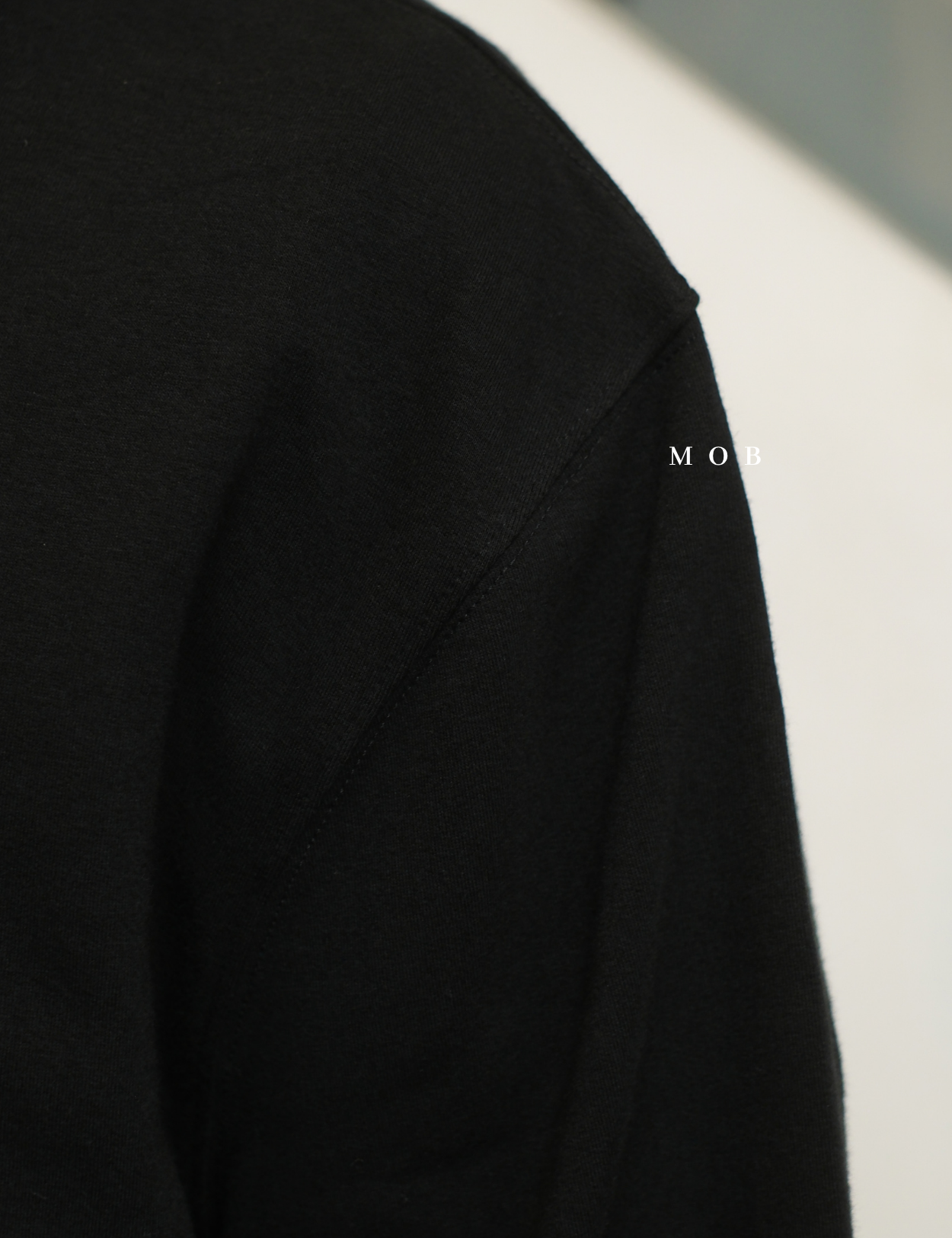 GFW01SWO001-005 1/4 Zip French Terry Sweatshirt Black