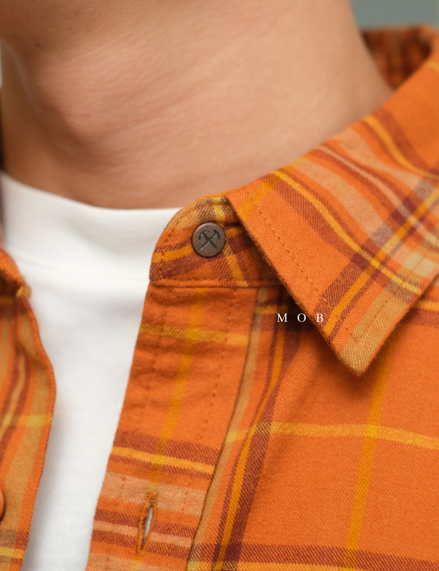 REILSS01006 Wallace Lake Flannel LS Shirt Orange Plaid