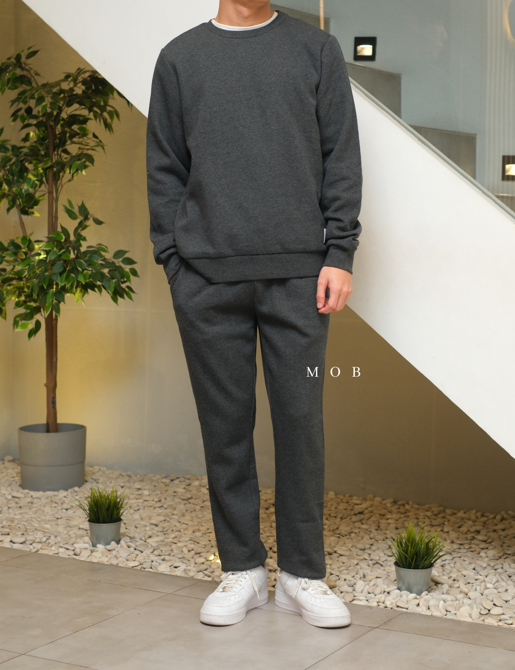 ANDSP01003 Basic SWEATPANTS Dark Grey