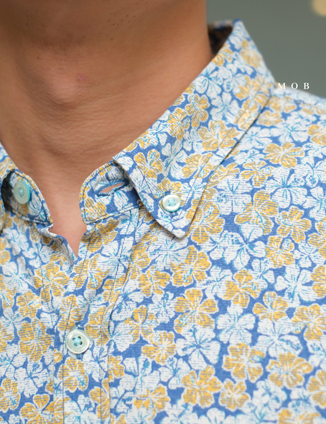 TORLSS01006 Printed LS Shirt Blue Flower