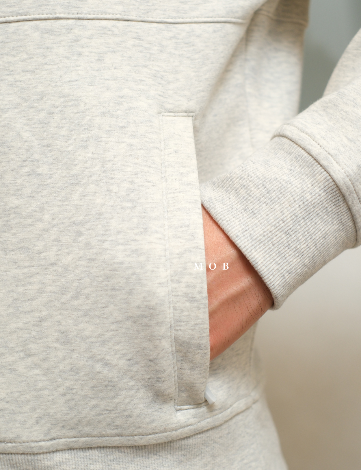 MODJ01006 Modern Pocket Bomber Jacket Light Grey