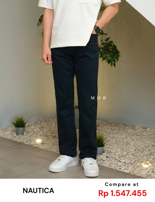 Image of NTPT03002 Vintage Straight Jeans Deep Denim
